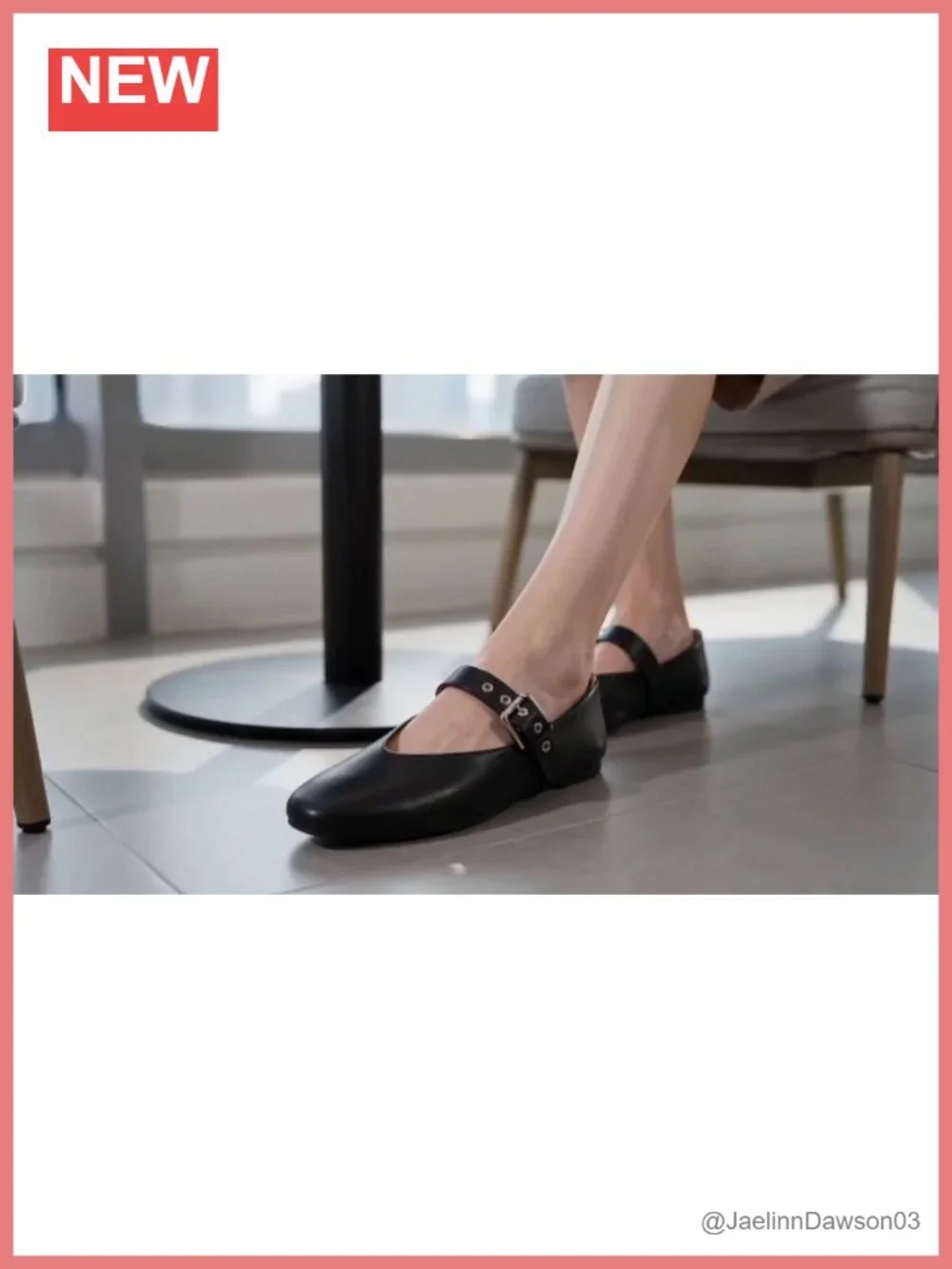 C.Paravano Women Mary Jane Flats Round Toe Slip On Leather Shoes Adjustable